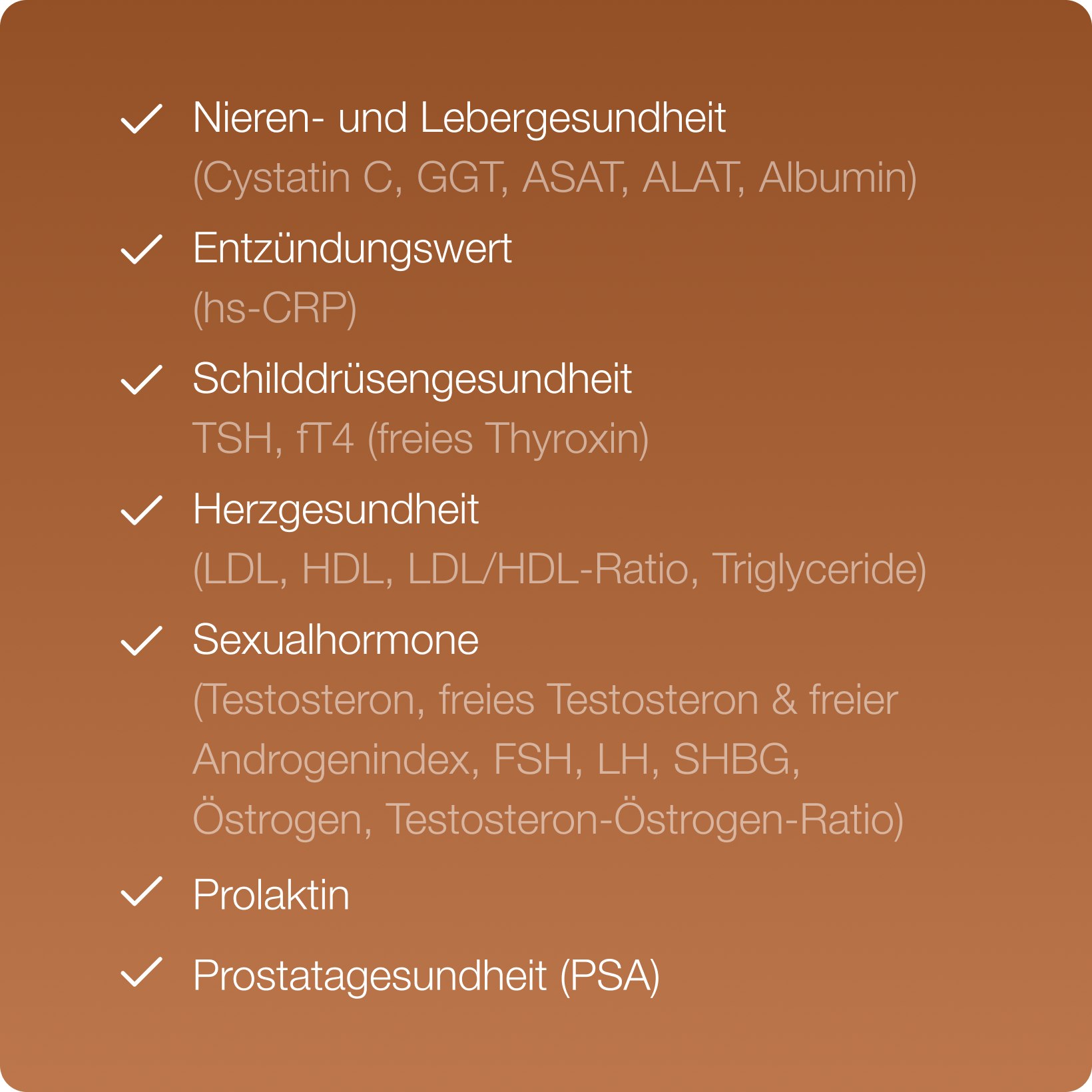Umfassender Gesundheitscheck