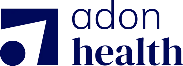 Blaues Logo von Adon Health