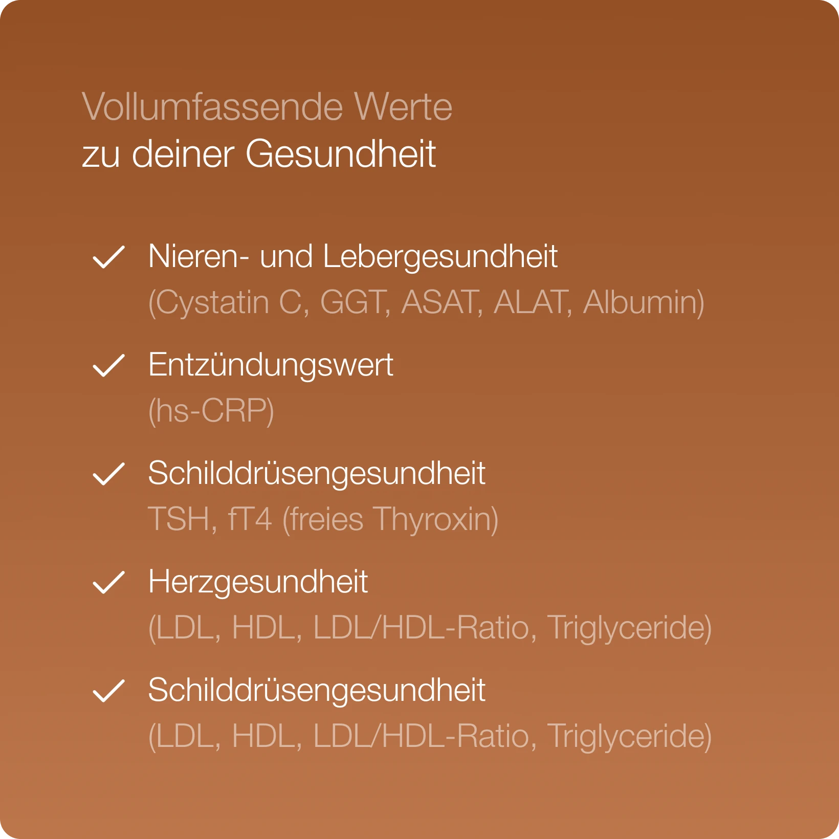 Umfassender Gesundheitscheck