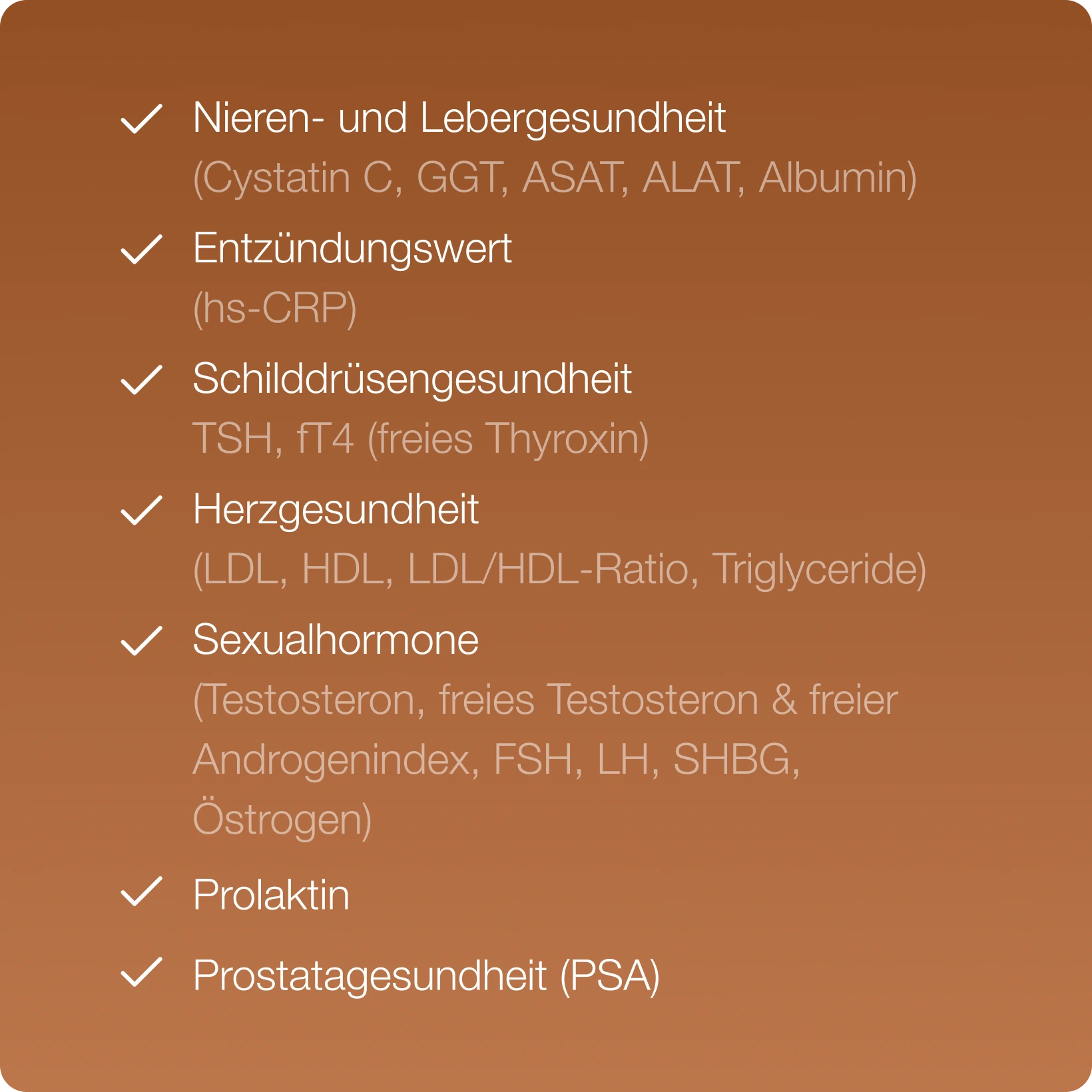 Umfassender Gesundheitscheck