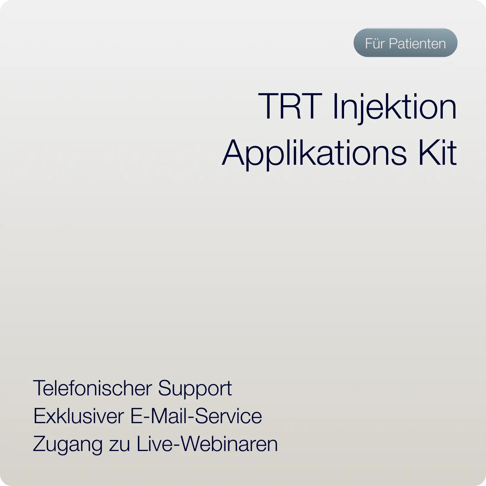 TRT Injektion Applikations-Kit