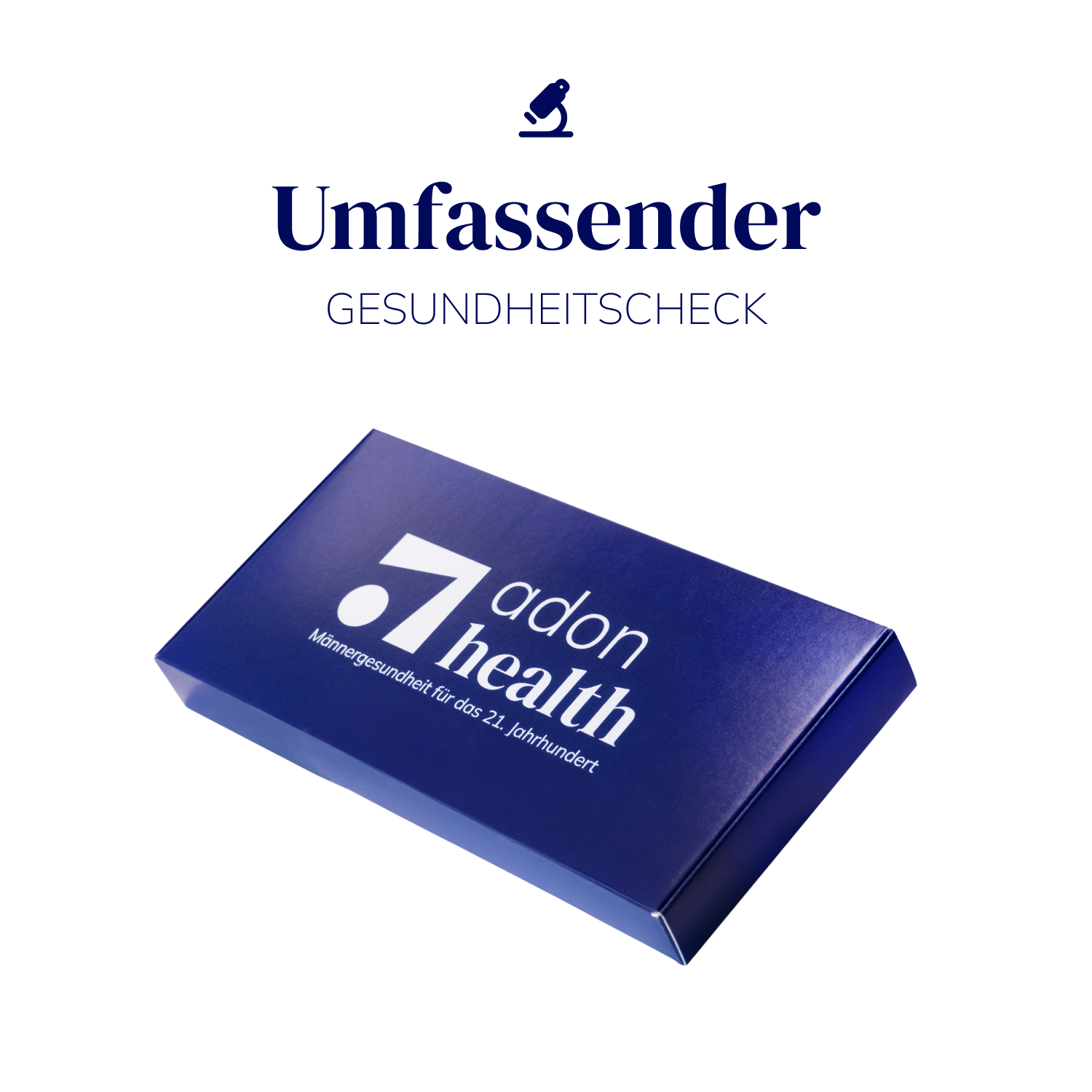 Bild der Testkit Verpackung des Umfassenden Gesundheitschecks