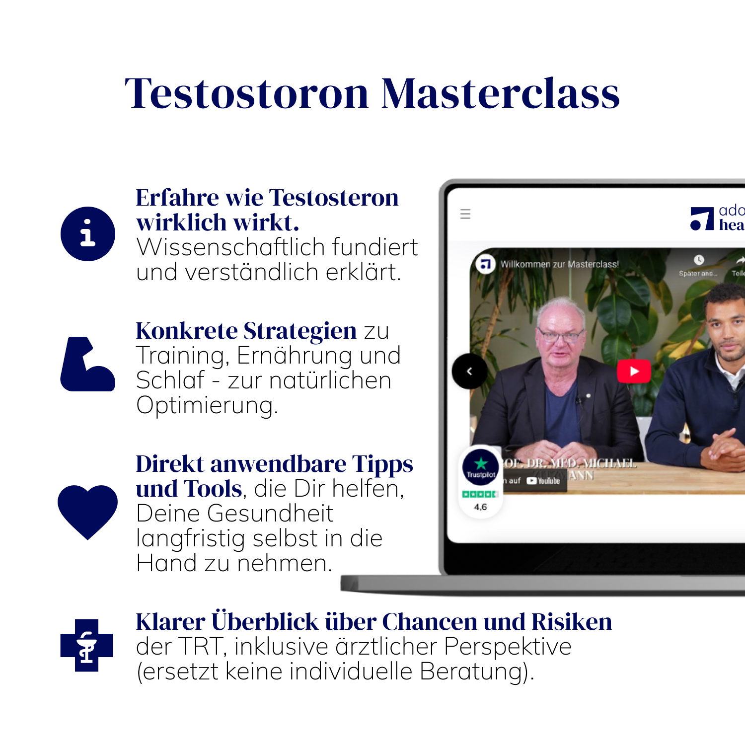Testosteron Masterclass mit Prof. Dr. Michael Zitzmann und Dr. Jonathan Apasu von Adon Health
